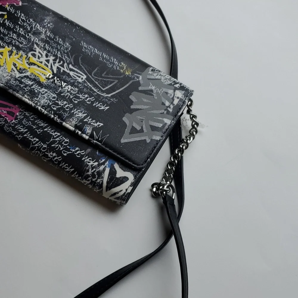 DKNY Graffiti Wallet on a Chain Crossbody - Picture 2 of 9